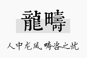 龙畴名字的寓意及含义