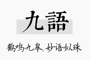 九语名字的寓意及含义