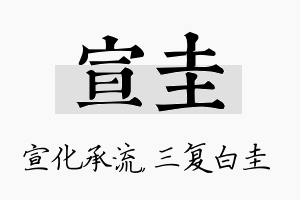 宣圭名字的寓意及含义