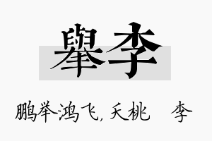 举李名字的寓意及含义