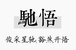 驰悟名字的寓意及含义