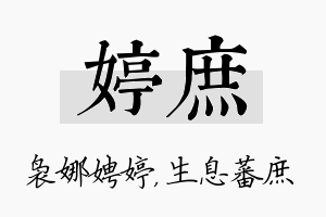 婷庶名字的寓意及含义