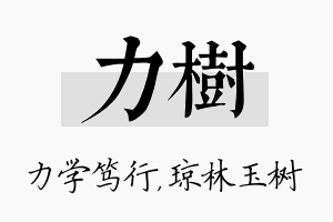 力树名字的寓意及含义