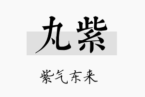 丸紫名字的寓意及含义