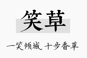 笑草名字的寓意及含义