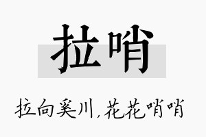 拉哨名字的寓意及含义