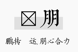 鹍朋名字的寓意及含义