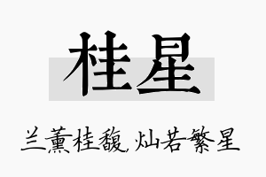 桂星名字的寓意及含义