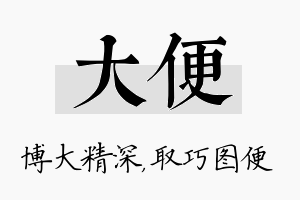 大便名字的寓意及含义