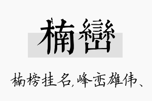 楠峦名字的寓意及含义