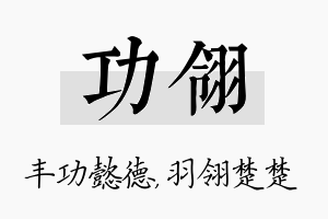 功翎名字的寓意及含义