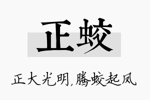 正蛟名字的寓意及含义