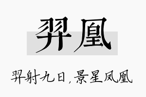 羿凰名字的寓意及含义