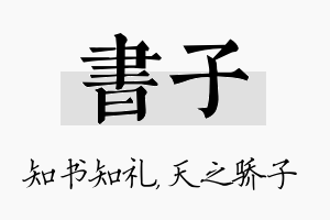 书子名字的寓意及含义