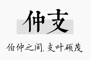 仲支名字的寓意及含义