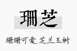 珊芝名字的寓意及含义