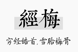 经梅名字的寓意及含义