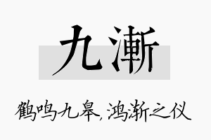 九渐名字的寓意及含义