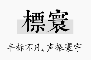 标寰名字的寓意及含义