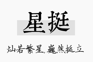 星挺名字的寓意及含义