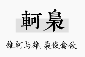 轲枭名字的寓意及含义