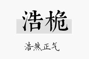 浩桅名字的寓意及含义