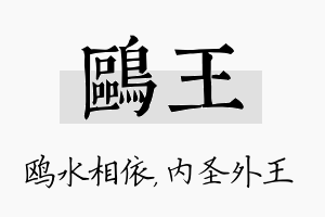 鸥王名字的寓意及含义