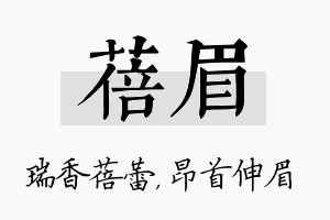 蓓眉名字的寓意及含义