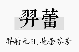 羿蕾名字的寓意及含义