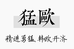 猛欧名字的寓意及含义