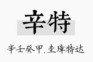 辛特名字的寓意及含义