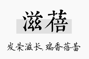 滋蓓名字的寓意及含义