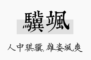 骥飒名字的寓意及含义