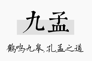 九孟名字的寓意及含义