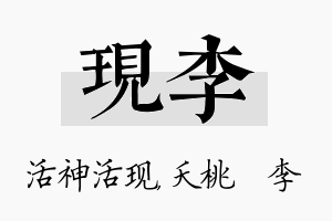 现李名字的寓意及含义