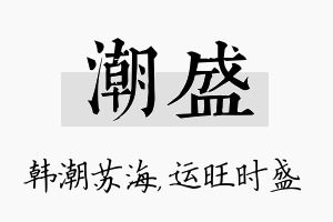 潮盛名字的寓意及含义