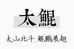 太鲲名字的寓意及含义