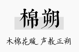 棉朔名字的寓意及含义