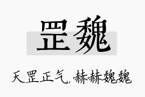 罡魏名字的寓意及含义