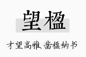 望楹名字的寓意及含义