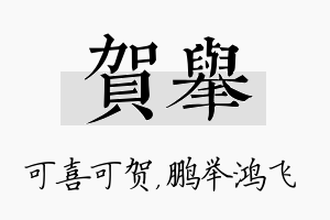 贺举名字的寓意及含义