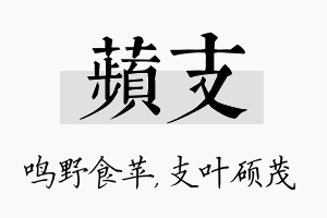 苹支名字的寓意及含义