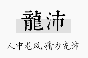 龙沛名字的寓意及含义