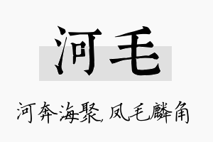 河毛名字的寓意及含义