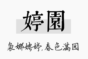 婷园名字的寓意及含义