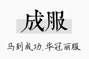 成服名字的寓意及含义