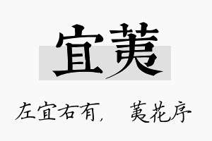 宜荑名字的寓意及含义