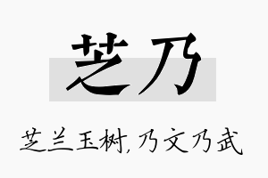 芝乃名字的寓意及含义