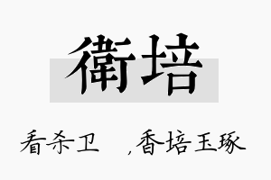 卫培名字的寓意及含义