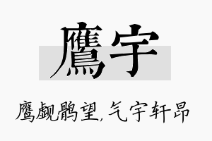 鹰宇名字的寓意及含义